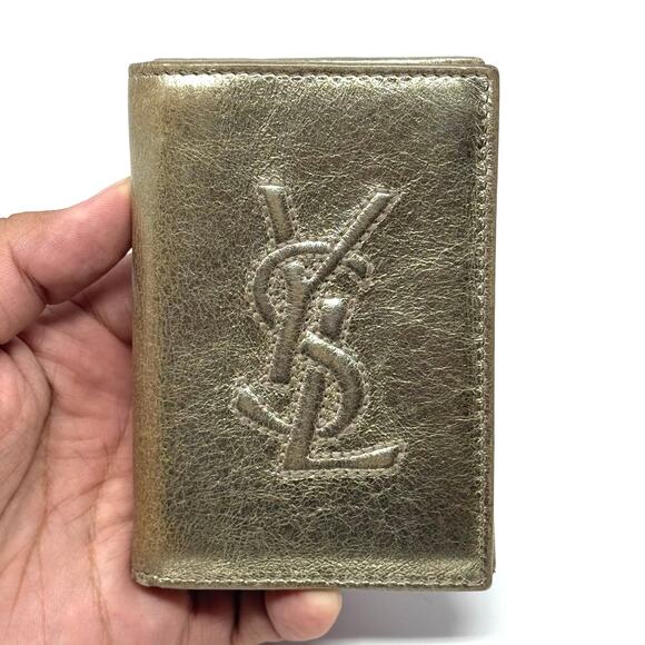 YSL Golden Bifold Wallet - Picture 3 of 13